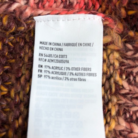 American Eagle Striped Cozy Fall Colors Sweater ⭐️ 5 for $25 - Picture 6 of 6